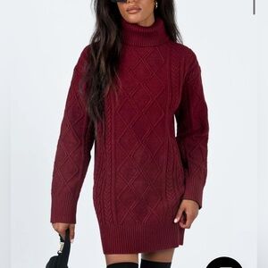 NWT burgundy sweater dress